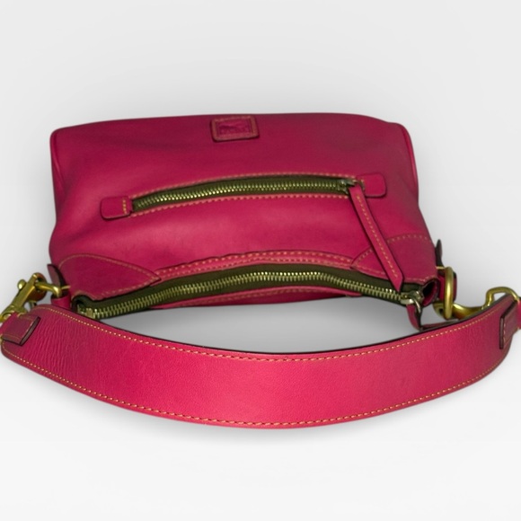 Dooney & Bourke Florentine Small Hobo Fuchsia Pink Leather - Picture 7 of 11